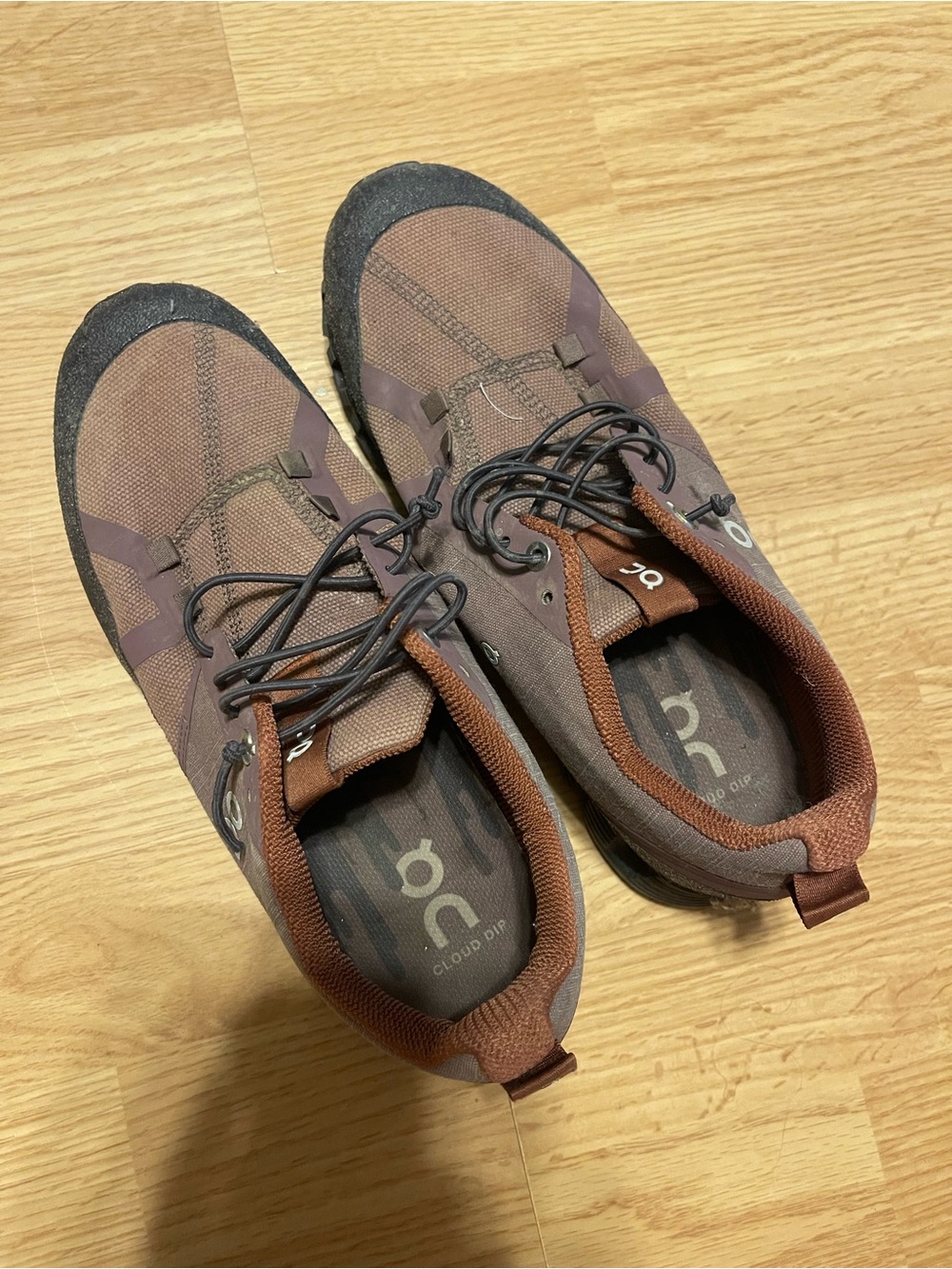On Running Men's Cloud Dip Trail Shoe - Brown with Black Accents